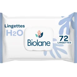 Biolane                    Lingettes H2O    Bleu Et Blanc