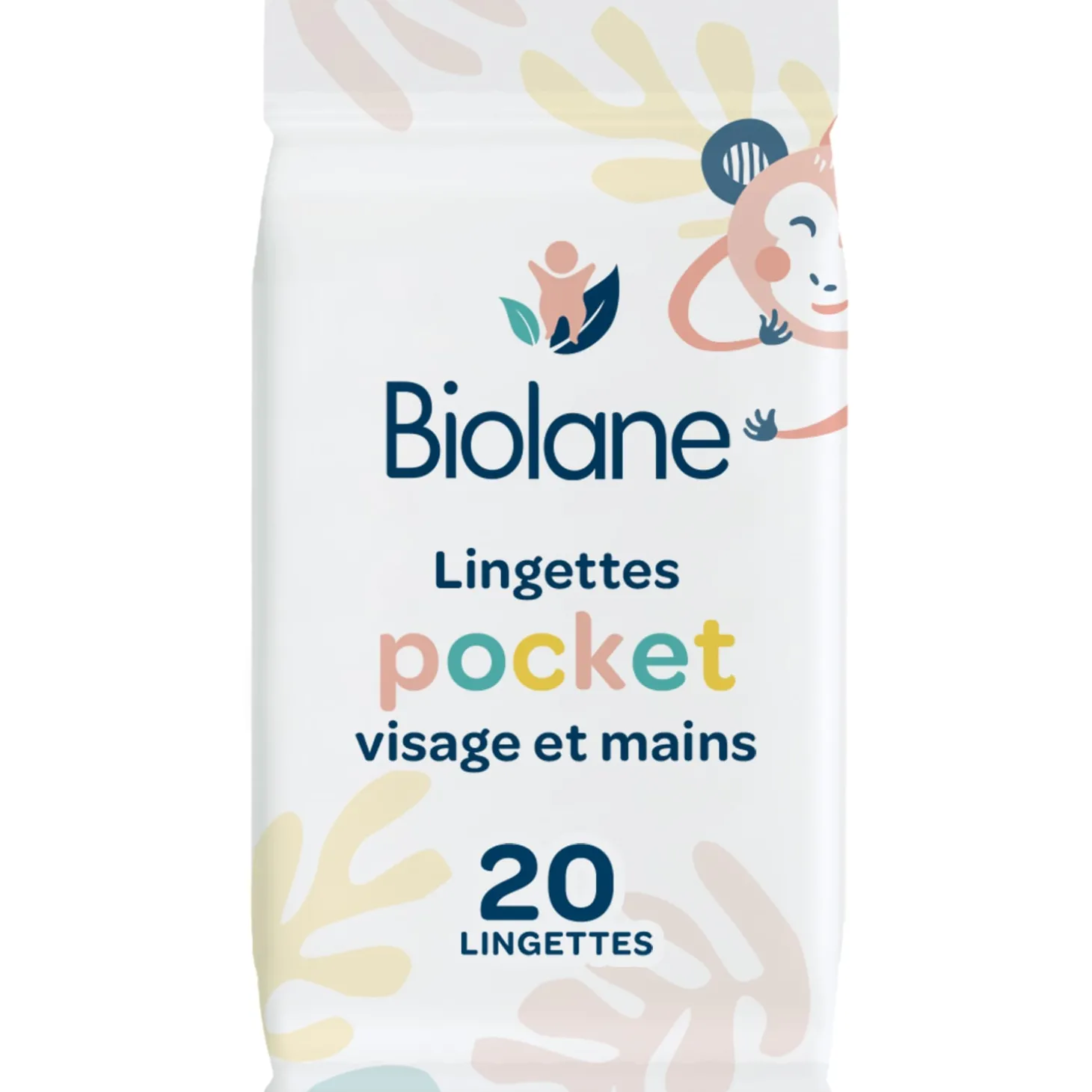 Biolane Lingettes pocket visage et mains Multicolore