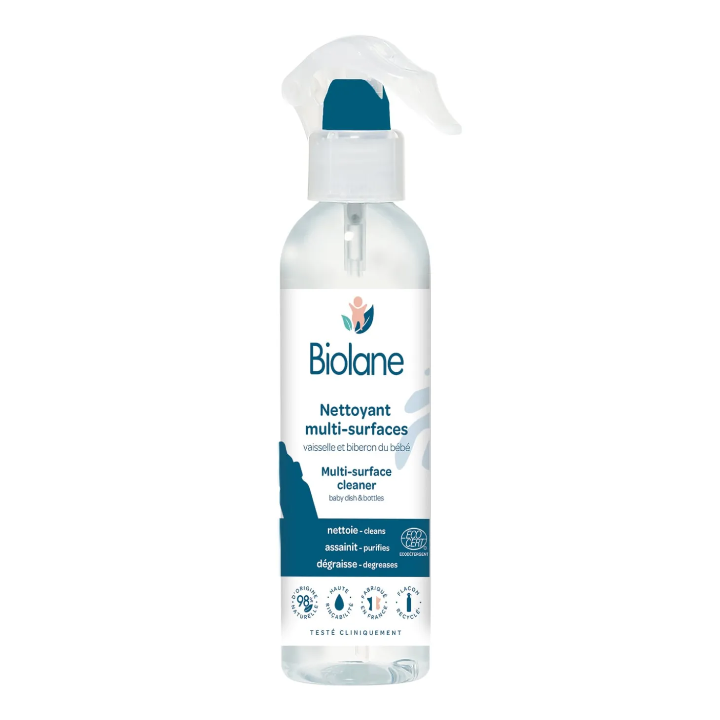 Biolane Nettoyant multi-surfaces Bleu Foncé Et Blanc 250 ml