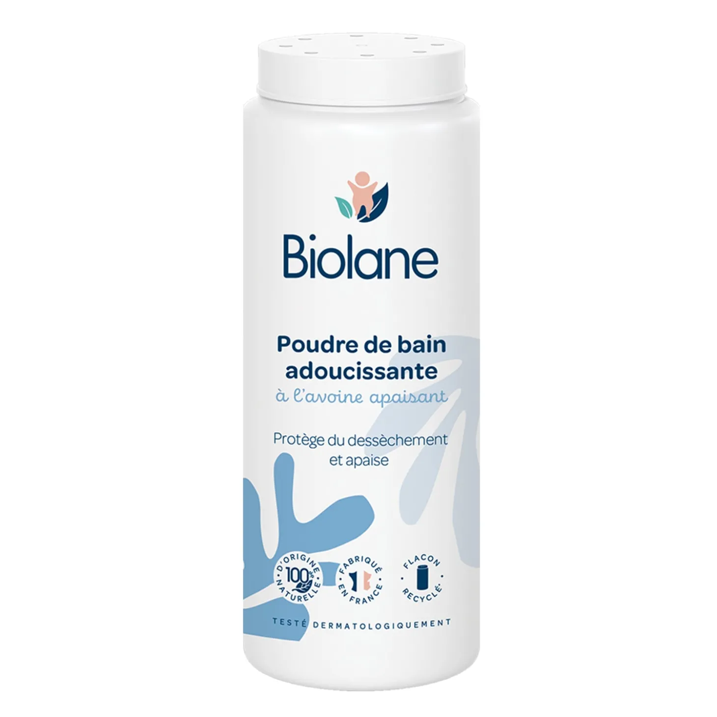 Biolane Poudre de bain adoucissante Bleu Et Blanc