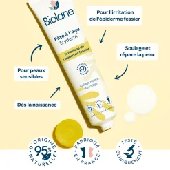 Biolane                    Pâte à l'eau Eryderm    Jaune Et Blanc            75 ml