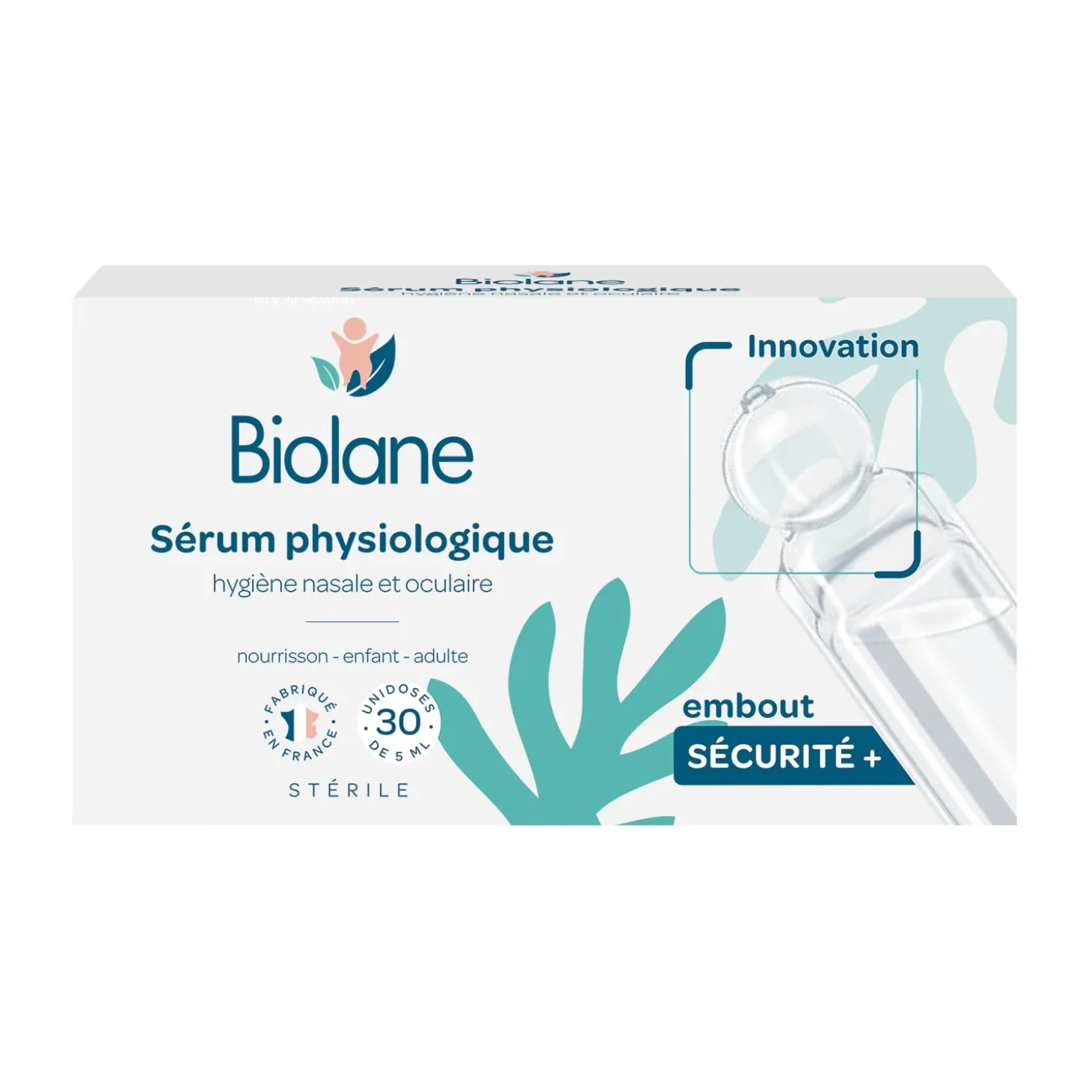 Biolane Sérum physiologique en unidoses Vert Et Blanc 5 ml