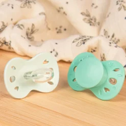 Biolane Sucettes anatomiques Essentielle Vert Clair Et Foncé 18 mois +