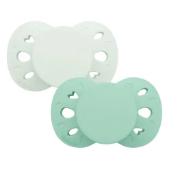 Biolane                    Sucettes anatomiques Essentielle    Vert Clair Et Foncé            18 mois +