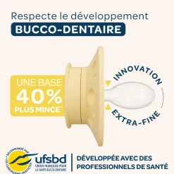 Biolane Sucettes anatomiques Essentielle Jaune Clair Et Foncé 18 mois +