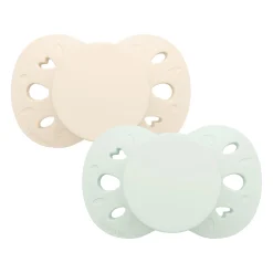 Biolane                    Sucettes anatomiques Essentielle    Vert Et Beige