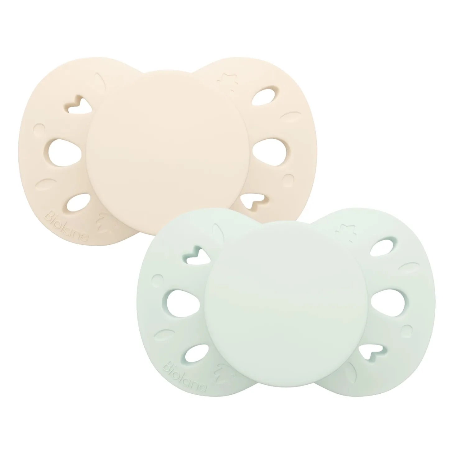 Biolane Sucettes anatomiques Essentielle Vert Et Beige