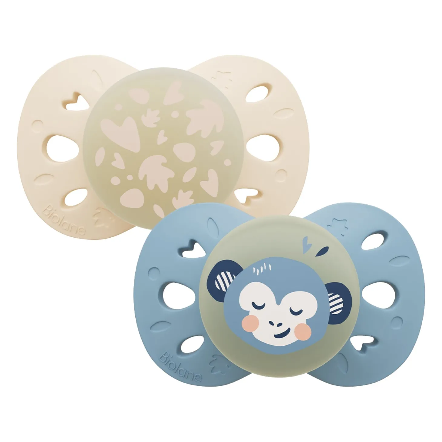 Biolane Sucettes anatomiques Nuit Bleu Et Beige