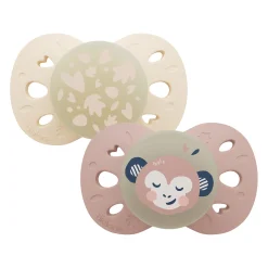 Biolane                    Sucettes anatomiques Nuit    Rose Et Beige