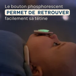 Biolane                    Sucettes rondes Nuit    Rose Et Beige            6 mois +