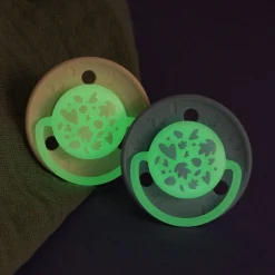 Biolane                    Sucettes rondes Nuit    Vert Et Beige            6 mois +
