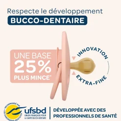 Biolane                    Sucettes rondes Originale    Rose Et Beige            0-6 mois