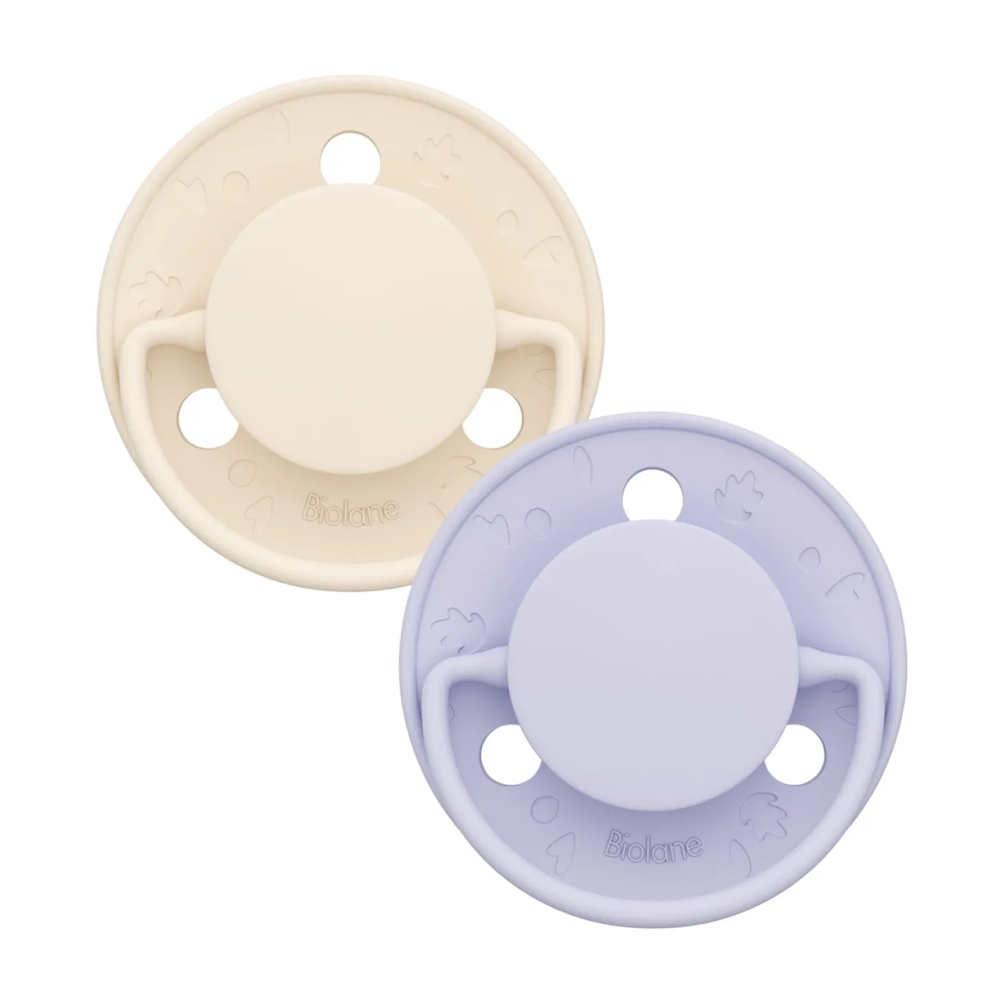 Biolane Sucettes rondes Originale Lilas Et Beige 0-6 mois