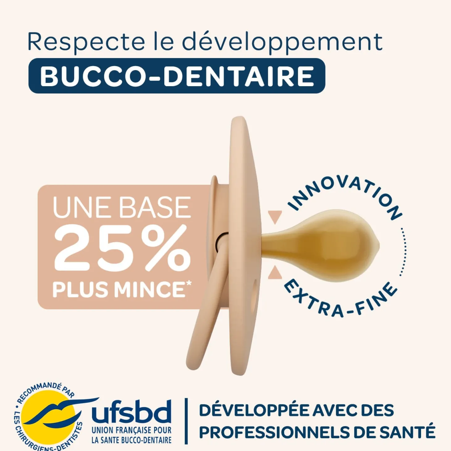 Biolane Sucettes rondes Originale Beige Et Marron 6 mois +