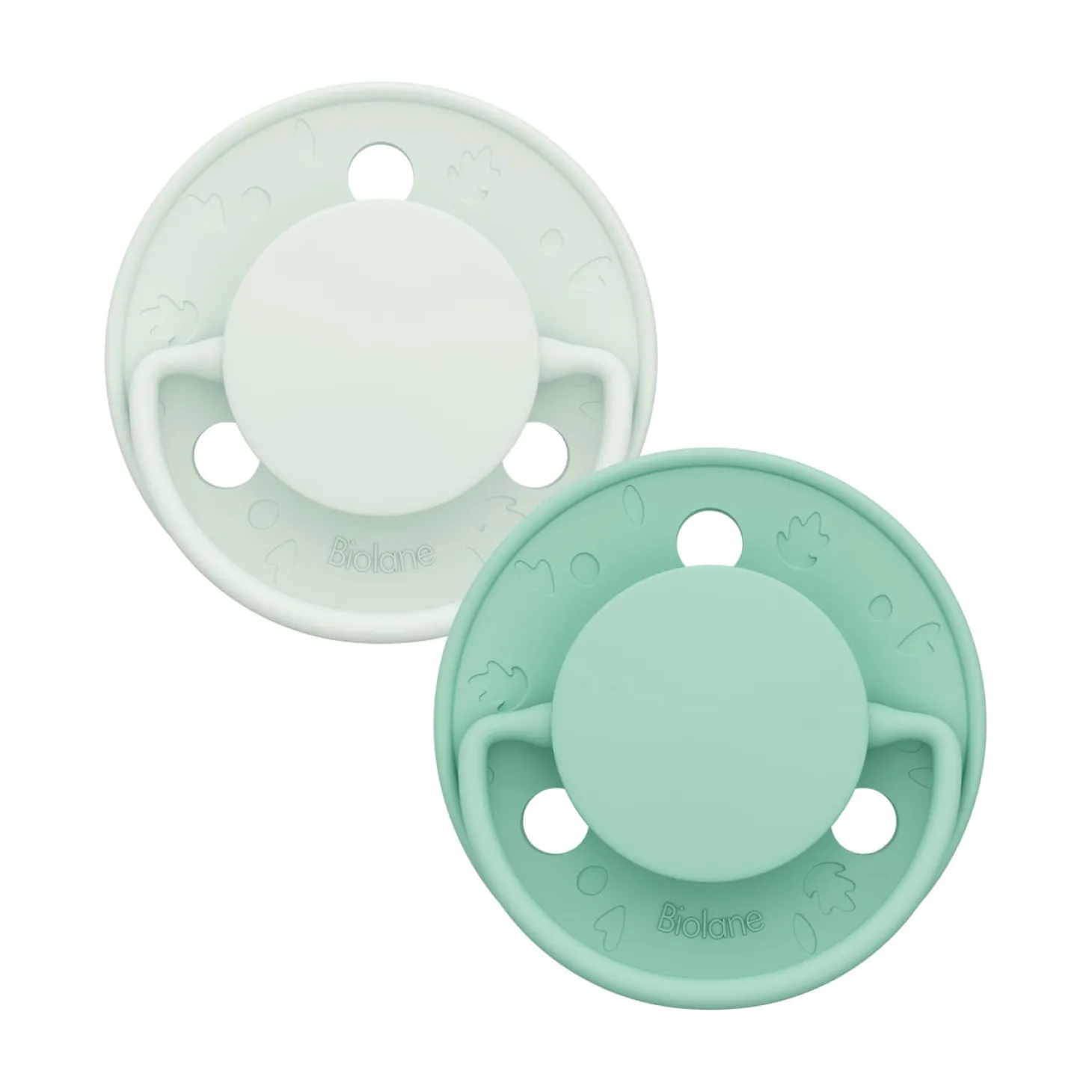 Biolane Sucettes rondes Originale Vert Clair Et Foncé 6 mois +