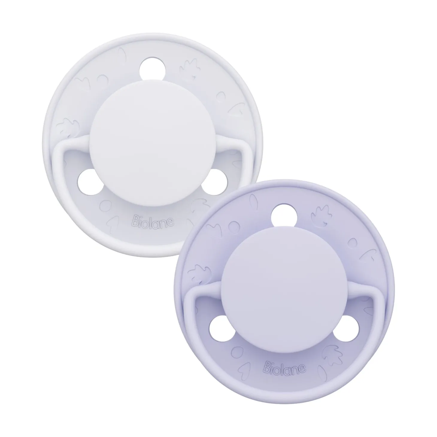 Biolane Sucettes rondes Originale Lilas Clair Et Foncé 6 mois +