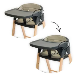 Bo Jungle                    Chaise Haute Grow with me    Gris Sombre