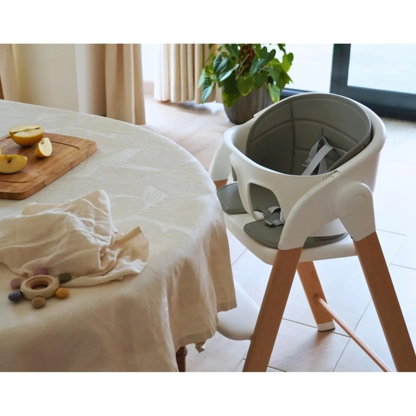 Bo Jungle Chaise Haute Grow with me Pure White