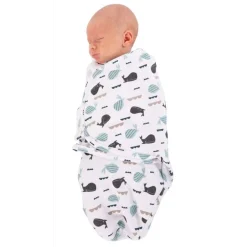 Bo Jungle Couverture d'emmaillotage Baleines Small