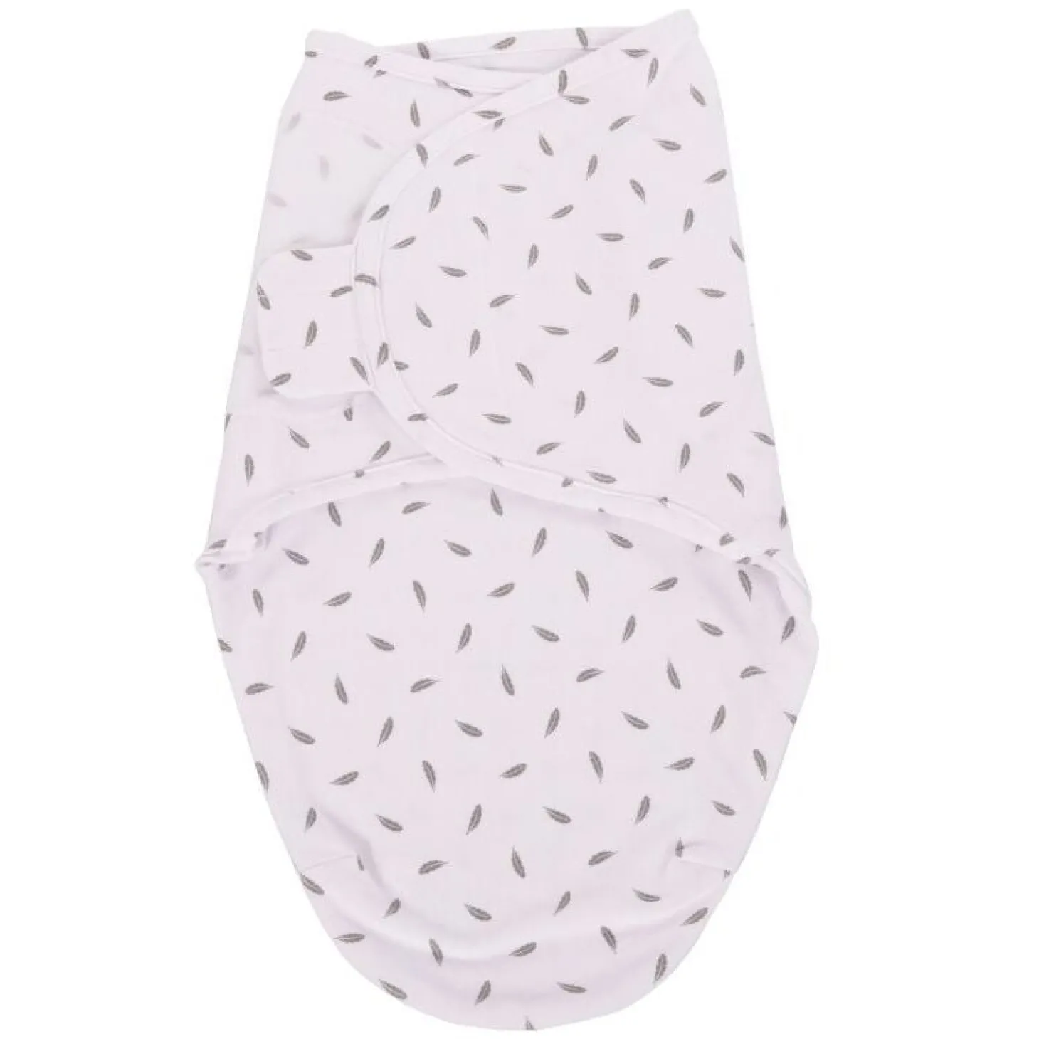 Bo Jungle Couverture d'emmaillotage Plumes Grises S