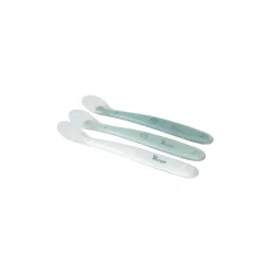 Bo Jungle Set de cuillères douces en silicone Jade-Vert Sauge-Blanc