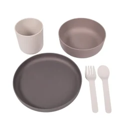 Bo Jungle Set vaisselle Biodégradable CPLA 5pcs Gris