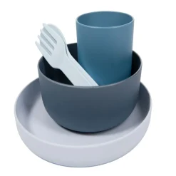 Bo Jungle                    Set vaisselle Biodégradable CPLA 5pcs    Bleu