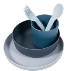 Bo Jungle                    Set vaisselle Biodégradable CPLA 5pcs    Bleu