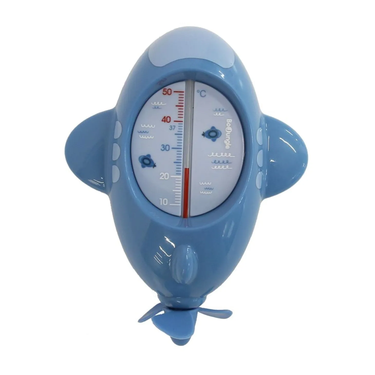 Bo Jungle Thermomètre de bain manuel sous marin Bleu foncé