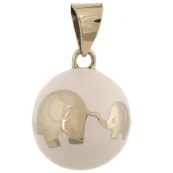 Bola                    Bijou de grossesse Bola    Argent Eléphant Blanc