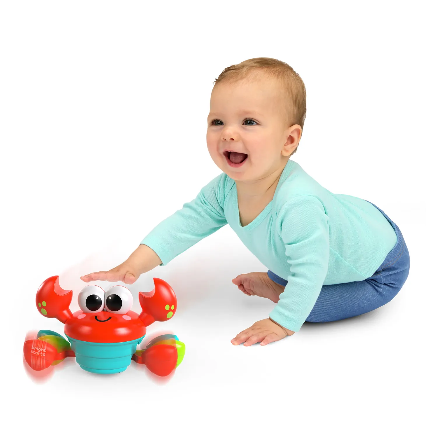 Bright Starts Jouet Crawling Crab Rouge