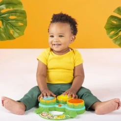 Bright Starts Jouet musical Tambours Safari Multicolore