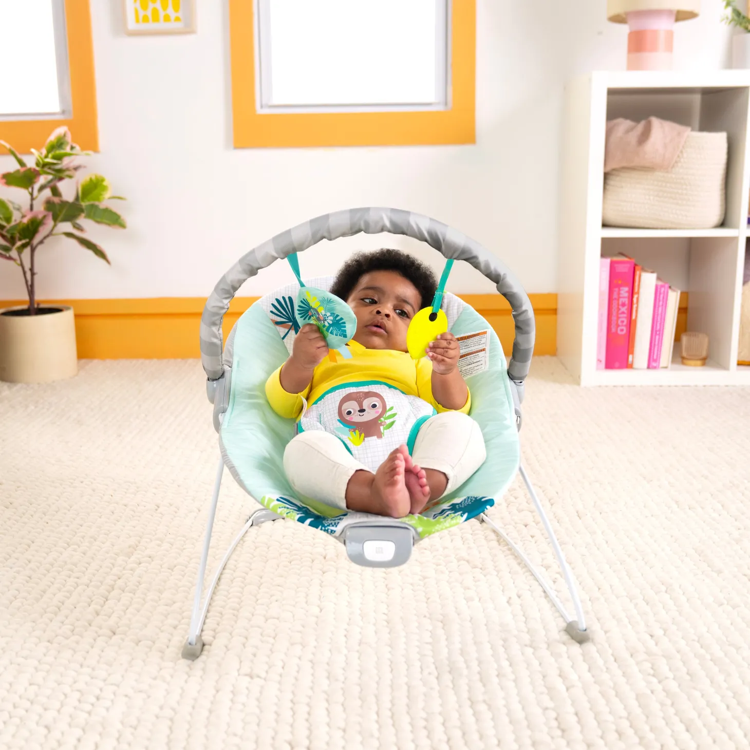 Bright Starts Transat avec vibrations Wild Wonders Sarcelle