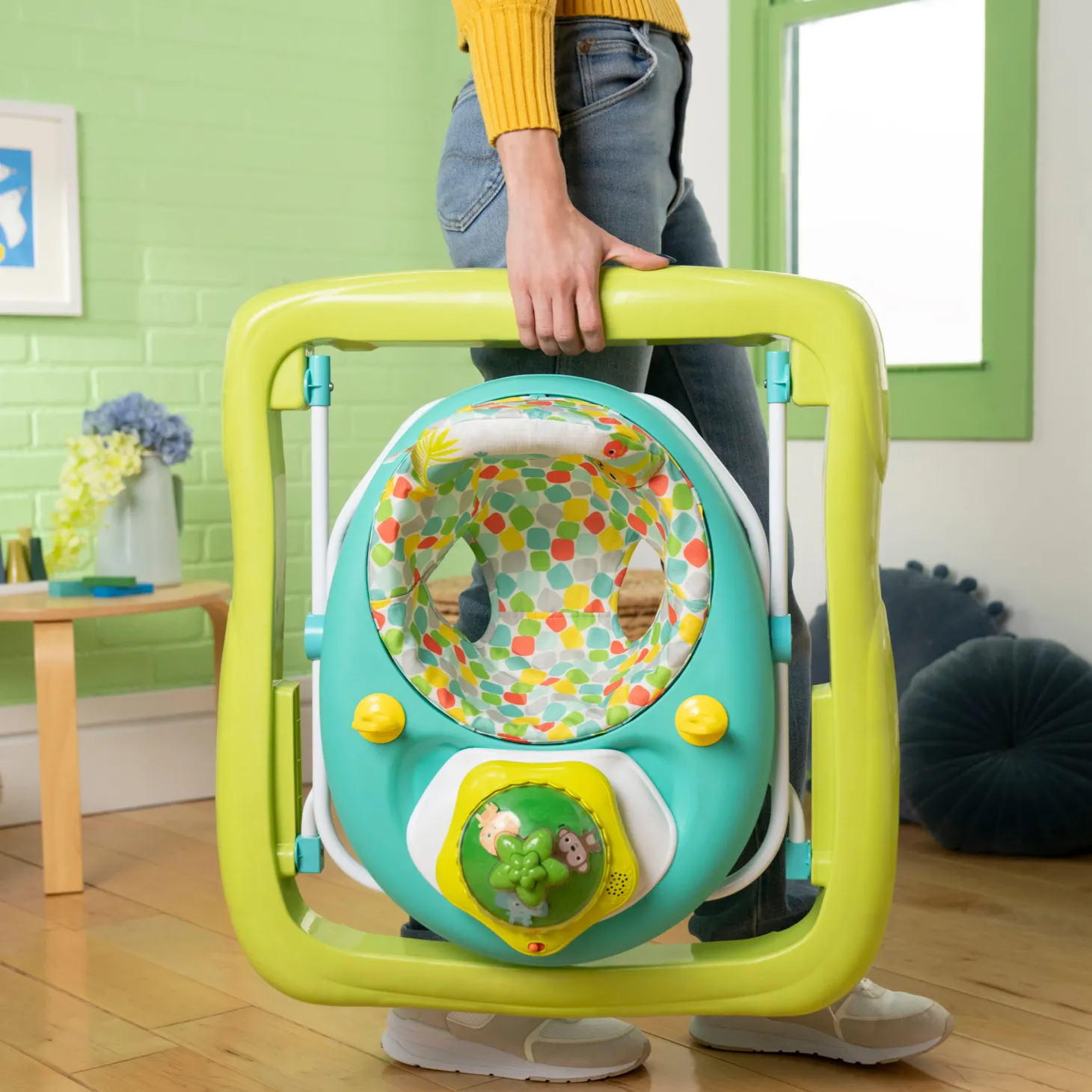 Bright Starts Trotteur 2-en-1 Wanderlights Vert