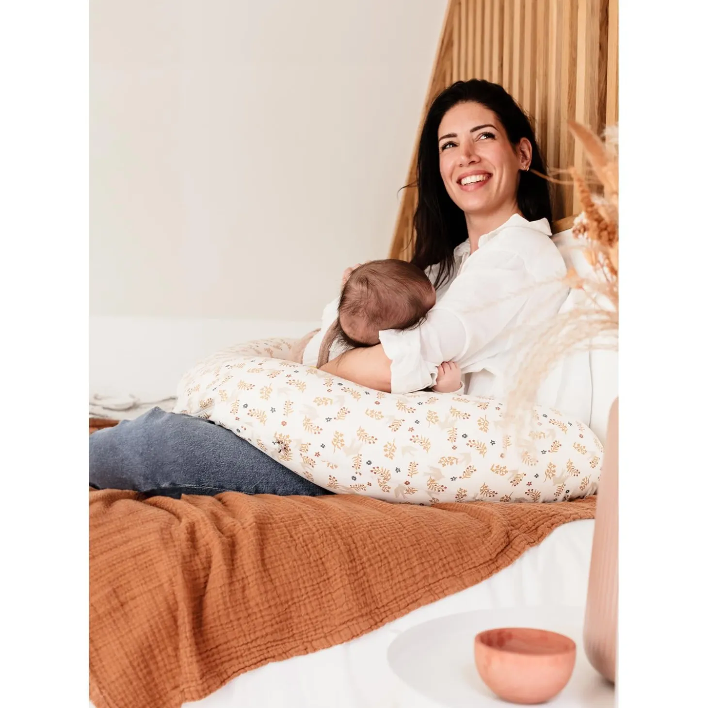 Candide Coussin de maternité Jersey Imprime Colombes