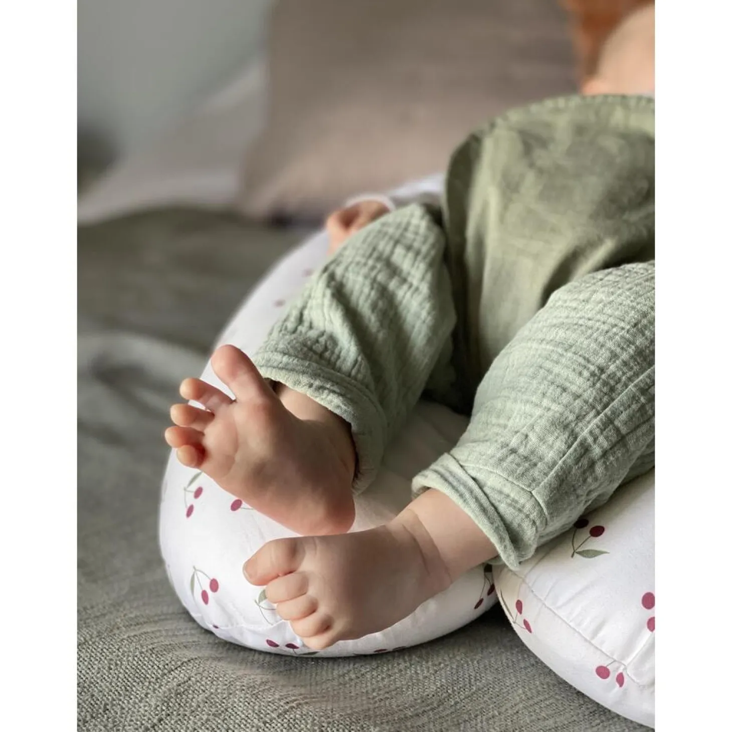 Candide Coussin de maternité multirelax Polyester Coton Imprime Cerises