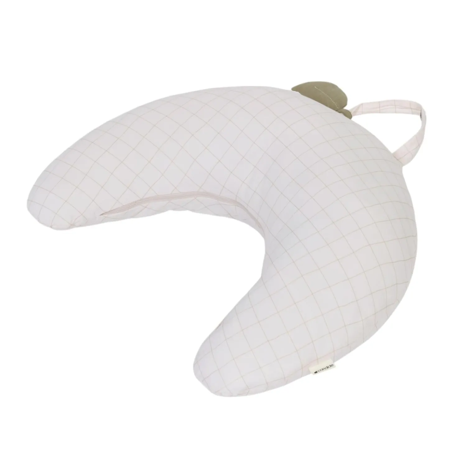 Candide Coussin de Maternité Nomade Mini Moon Jersey Grid Beige