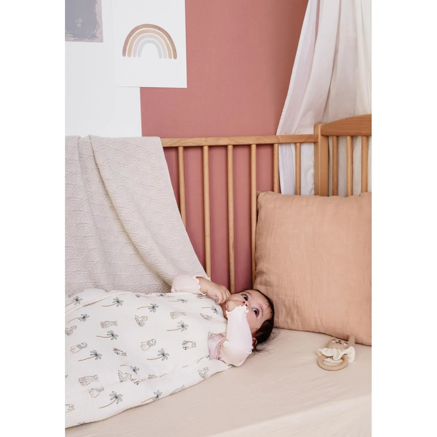 Candide Douillette Naissance Imprime Lange Tigre 3-9 mois