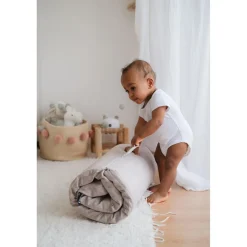 Candide Matelas de Voyage Enroulé Zipé Beige