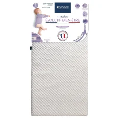 Candide                    Matelas evolutif Bien-être déhoussable    Blanc