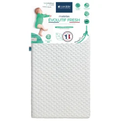 Candide                    Matelas evolutif Fresh déhoussable    Blanc