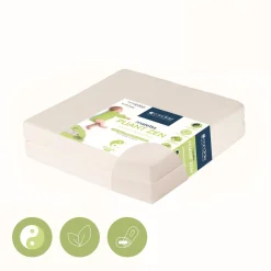 Candide Matelas Pliant 2 parties Zen déhoussable Blanc 60x120 cm