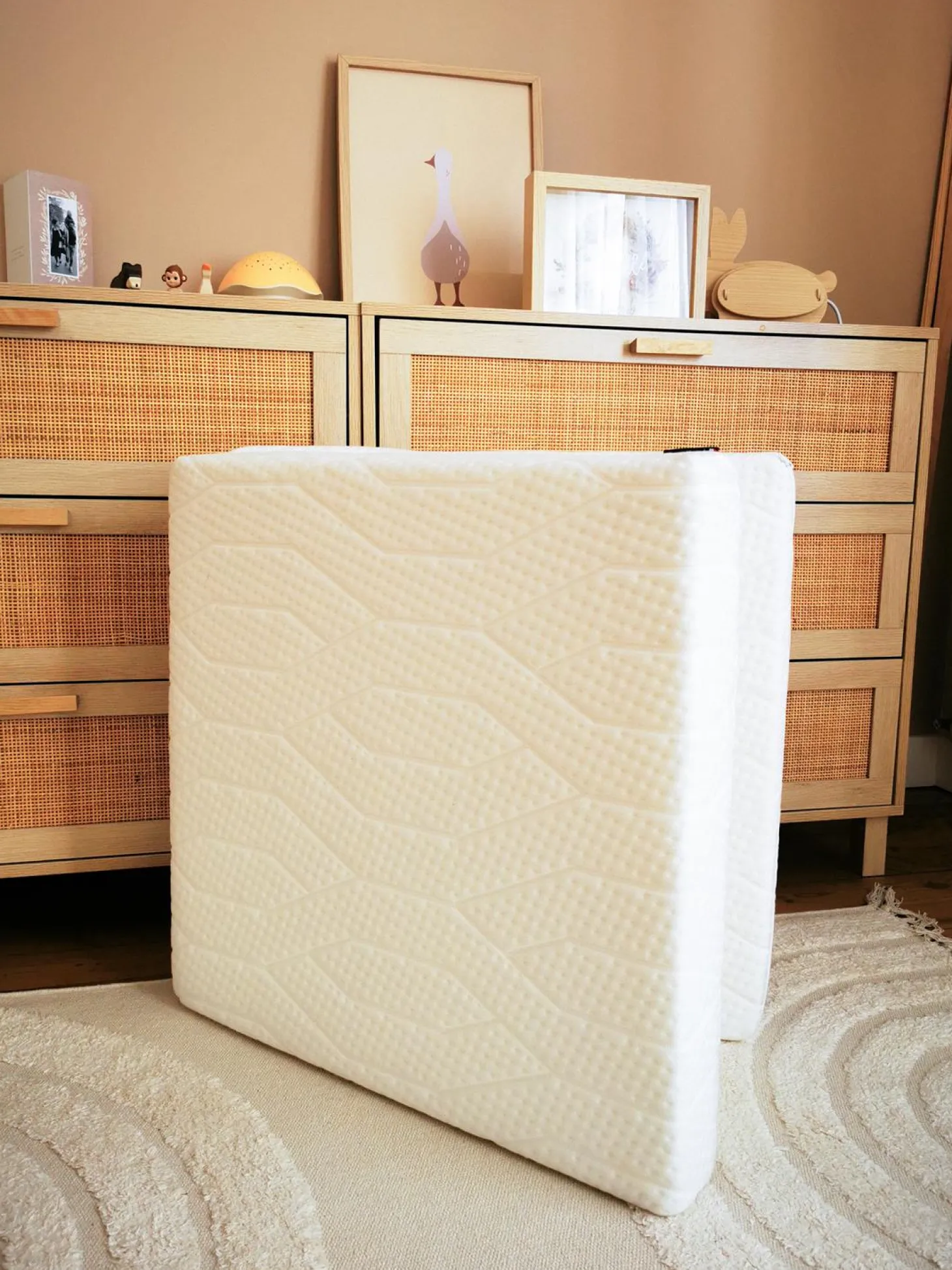 Candide Matelas Pliant 2 parties Zen déhoussable Blanc 60x120 cm