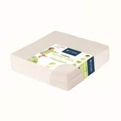 Candide Matelas Pliant 2 parties Zen déhoussable Blanc 60x120 cm