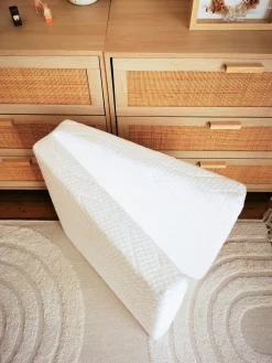 Candide Matelas Pliant 2 parties Zen déhoussable Blanc 60x120 cm