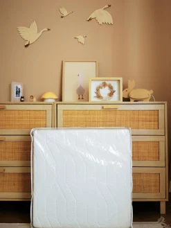 Candide Matelas Pliant 2 parties Zen déhoussable Blanc 60x120 cm
