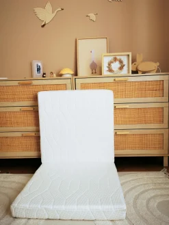 Candide Matelas Pliant 2 parties Zen déhoussable Blanc 60x120 cm