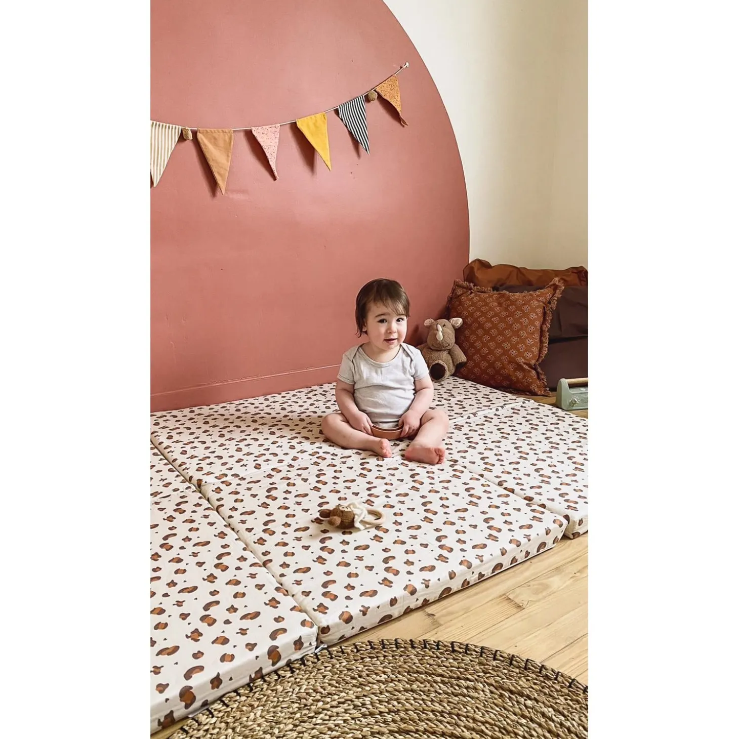 Candide Tapis de motricité Grand modèle Léopard 180x120 cm