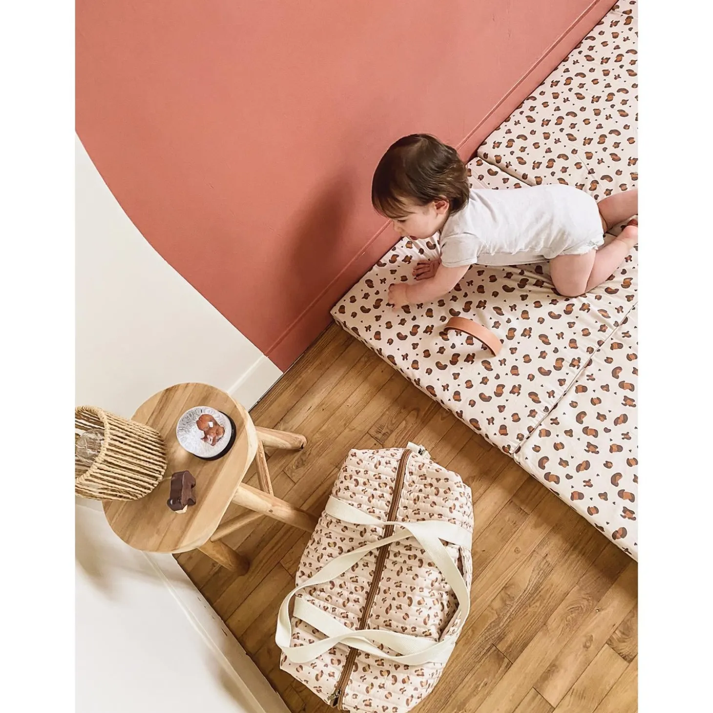 Candide Tapis de motricité Grand modèle Léopard 180x120 cm