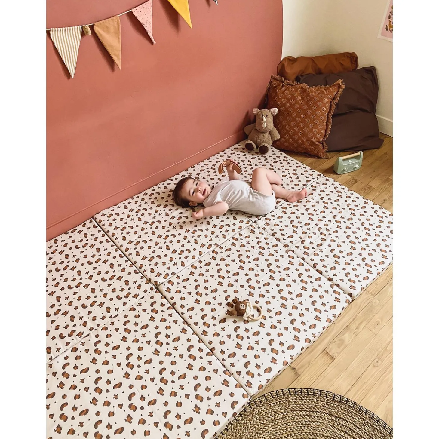 Candide Tapis de motricité Grand modèle Léopard 180x120 cm